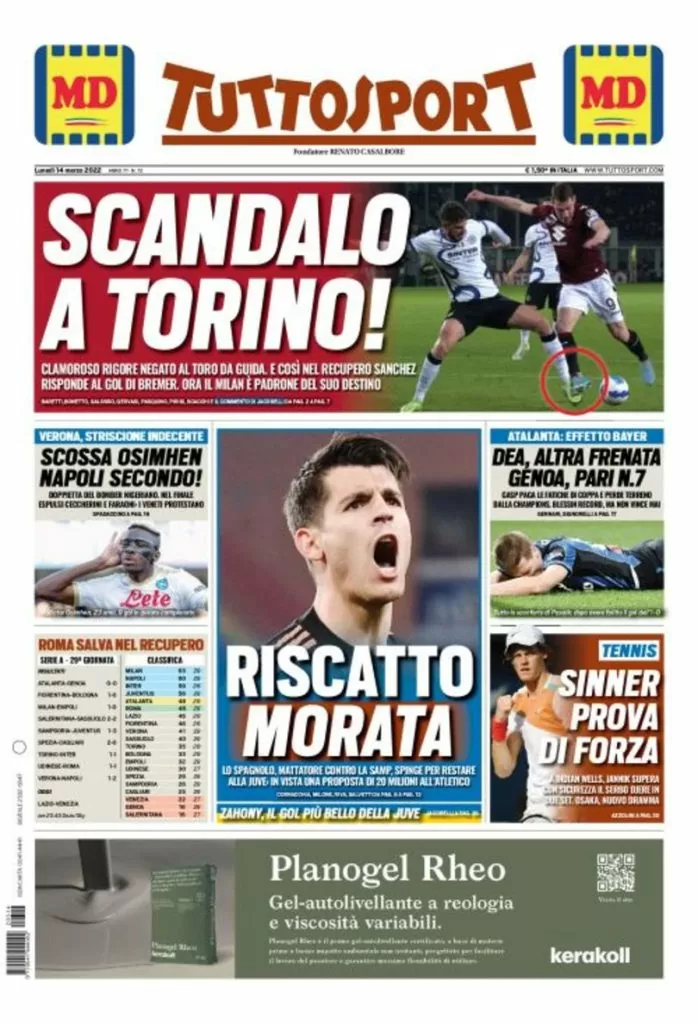 torinosiamonoi-torino-news-tuttosport-prima-pagina-14-marzo-2022